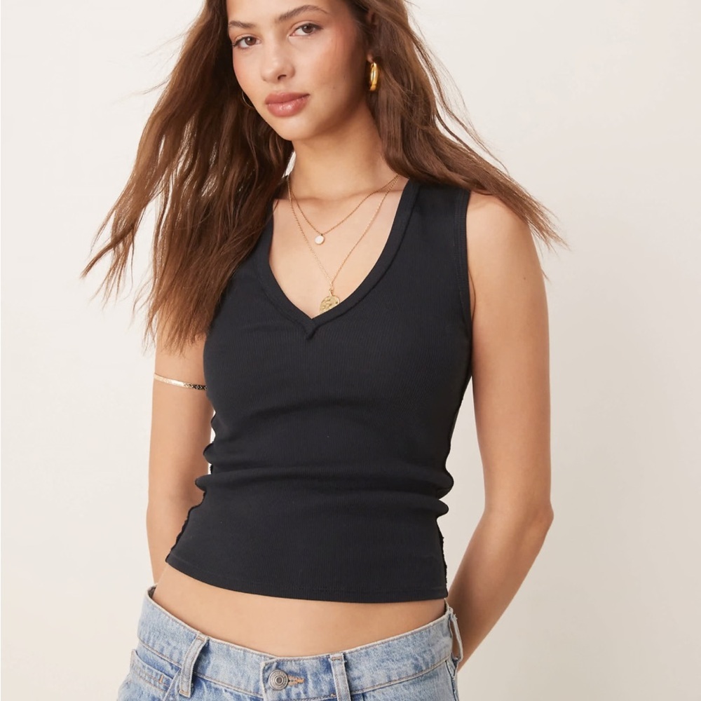 We The Free/Free People Neria V-Neck Tank Top Size Medium - Picture 1 of 7